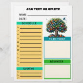 En-tête De Lettre Papier de planification (Devant / Derrière)