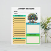 En-tête De Lettre Papier de planification (Debout devant)