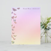 En-tête De Lettre Papillons Pastel (Debout devant)