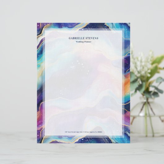 En-tête De Lettre Parties scintillant arc-en-ciel esthétique texture (Debout devant)