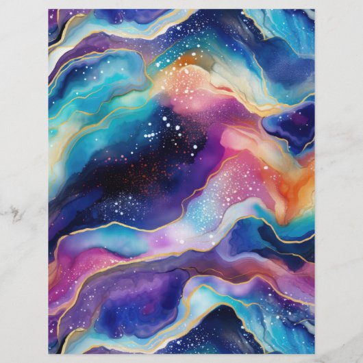 En-tête De Lettre Parties scintillant arc-en-ciel esthétique texture (Dos)