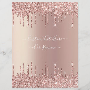En-tête De Lettre Parties scintillant rose Gold Blush Disques étince