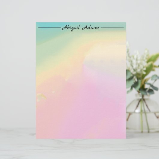 En-tête De Lettre Pastel Gradient (Debout devant)