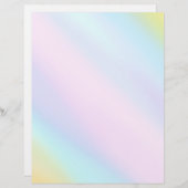 En-tête De Lettre Pastel Springtime Pale Aquarelle Laver (Devant / Derrière)