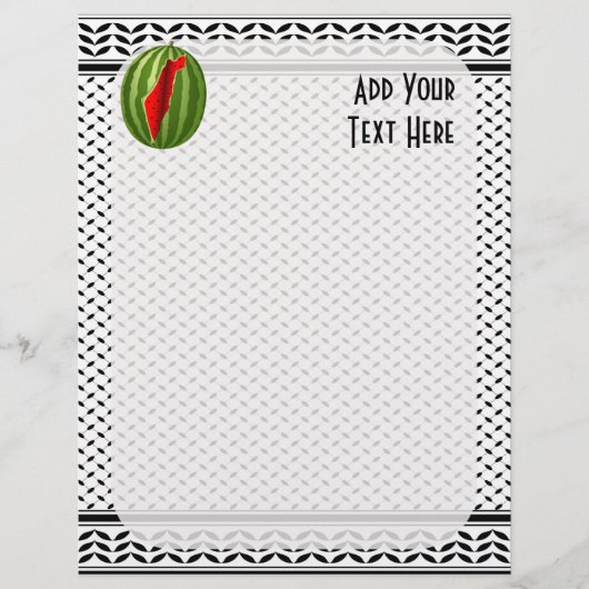 En-tête De Lettre Pastèque Palestine - Slice (Devant)