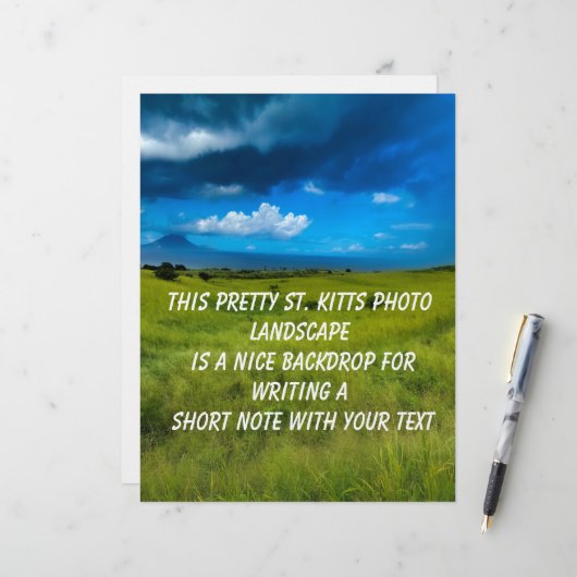 En-tête De Lettre Paysage rural de Saint-Kitts (Devant/Arrière en situation)