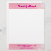 En-tête De Lettre Peachy Pink Beauty Stylist Esthetician (Devant / Derrière)