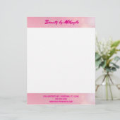 En-tête De Lettre Peachy Pink Beauty Stylist Esthetician (Debout devant)