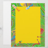 En-tête De Lettre Peinture Tube Peinture thème brosse (Devant / Derrière)