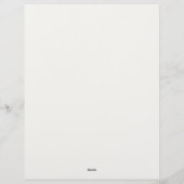 En-tête De Lettre  Personalized Elegant Chic Floral Letterhead (Dos)