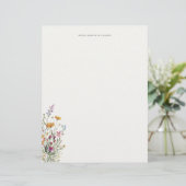 En-tête De Lettre  Personalized Elegant Chic Floral Letterhead (Debout devant)