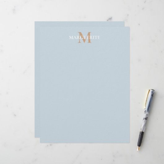 En-tête De Lettre Personalized Name Monogram (Devant/Arrière en situation)