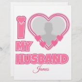 En-tête De Lettre Personnalisé I Love My Husband - Ajouter Photo & N (Devant / Derrière)