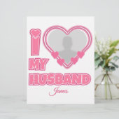 En-tête De Lettre Personnalisé I Love My Husband - Ajouter Photo & N (Debout devant)