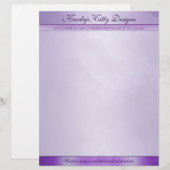 En-tête de lettre personnalisé par pourpre marbré (Devant / Derrière)