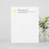 En-tête De Lettre Personnalisée Abeille [citron] (Debout devant)