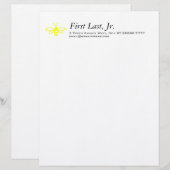 En-tête De Lettre Personnalisée Abeille [citron] (Devant / Derrière)