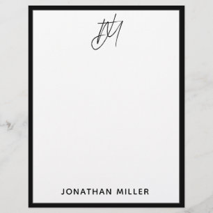En-tête de lettre personnalisée avec deux monogram