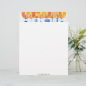 En-tête De Lettre Personnalisée Bougies accrochantes de Hanoukka (Debout devant)