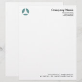 En-tête De Lettre Personnalisée Boule de courbe - Vert océan (Devant / Derrière)