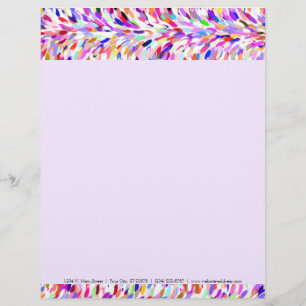En-tête De Lettre Personnalisée Couleurs d'été vives Peinture Motif