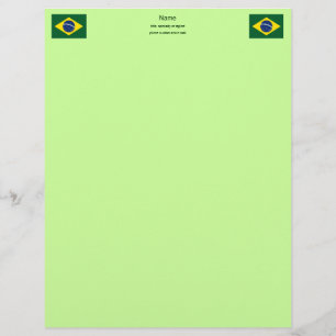 En-tête De Lettre Personnalisée Drapeau du Brésil