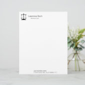 En-tête De Lettre Personnalisée Échelles de justice (droit) (Debout devant)