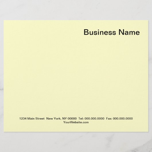En-tête De Lettre Personnalisée FAITES-LE VOUS-MÊME ~ Business Letterhead 8x11 (Devant)
