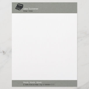 En-tête De Lettre Personnalisée Flanelle grise silencieuse de luxe de Faux de la