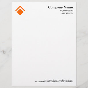 En-tête De Lettre Personnalisée Géométrique 01 - Orange