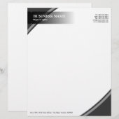 En-tête De Lettre Personnalisée Gris professionnel (Devant / Derrière)