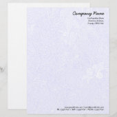 En-tête De Lettre Personnalisée Jardin - Bleu subtil (Devant / Derrière)