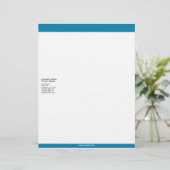 En-tête De Lettre Personnalisée Le bleu Cerulean barre l'en-tête de lettre (Debout devant)