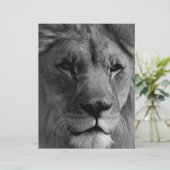 En-tête De Lettre Personnalisée Lion noir et blanc (Debout devant)