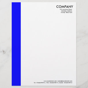 En-tête De Lettre Personnalisée Marge de couleur - Bleu