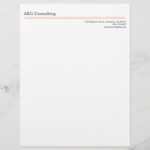 En-tête De Lettre Personnalisée micro-point moderne merveille rouge gris affaires