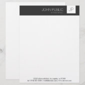 En-tête De Lettre Personnalisée Monogramme minimal (Devant / Derrière)