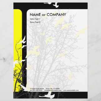En-tête De Lettre Personnalisée oiseaux silhouettes