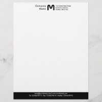 Pied de page couleur monogramme - Noir