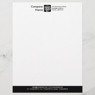 En-tête De Lettre Personnalisée Pied de page couleur - Noir