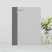 En-tête De Lettre Personnalisée Rayure verte simple moderne élégante simple (Debout devant)