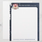 En-tête De Lettre Personnalisée restauration cinq étoiles de chef de tableau de (Devant / Derrière)