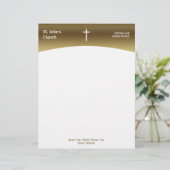 En-tête De Lettre Personnalisée Symbole de la Croix chrétienne (Debout devant)