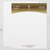 En-tête De Lettre Personnalisée Symbole de la Croix chrétienne (Devant / Derrière)