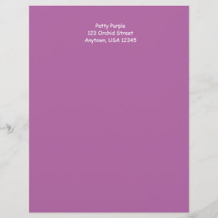 En-tête De Lettre Personnalisée Tête de lettre pourpre orchidée tendance, Customis