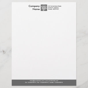 En-tête De Lettre Personnalisée Titre de bas de page de couleur - gris