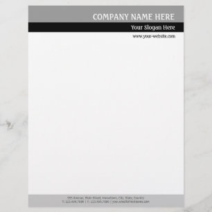 En-tête De Lettre Personnalisée Tons gris