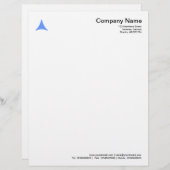 En-tête De Lettre Personnalisée Triangle incurvé - Bleu bébé (Devant / Derrière)