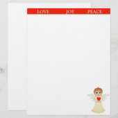 En-tête De Lettre Petit ange mignon (Devant / Derrière)