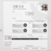 En-tête De Lettre Photographe de caméra botanique Modèle d'estimatio (Devant / Derrière)